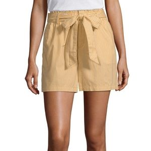 Liz Claiborne Paper Bag Yellow Striped Shorts